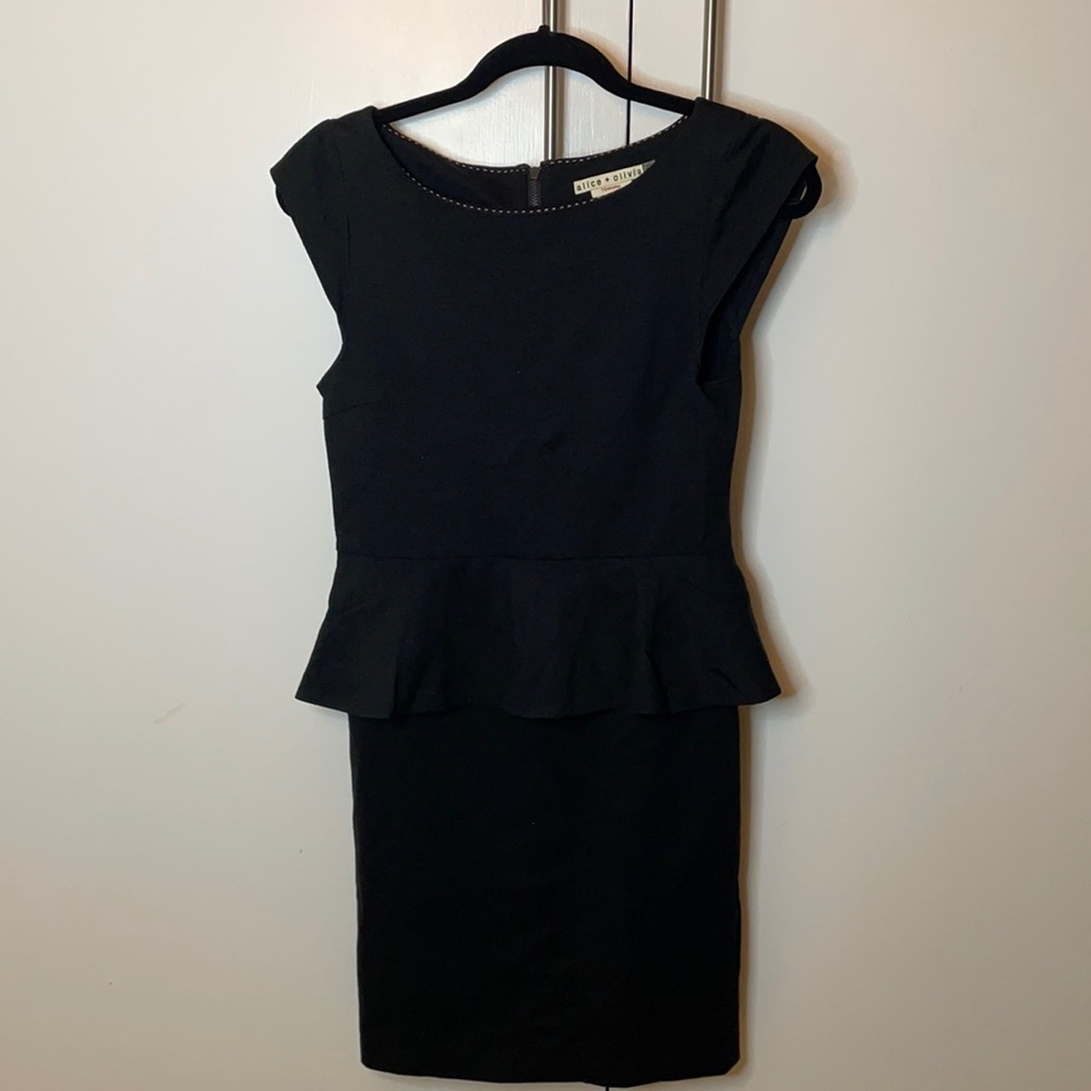 Alice & Olivia Peplum Mini Midi dress